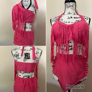 Fringe High waisted 2 pc Swimsuit